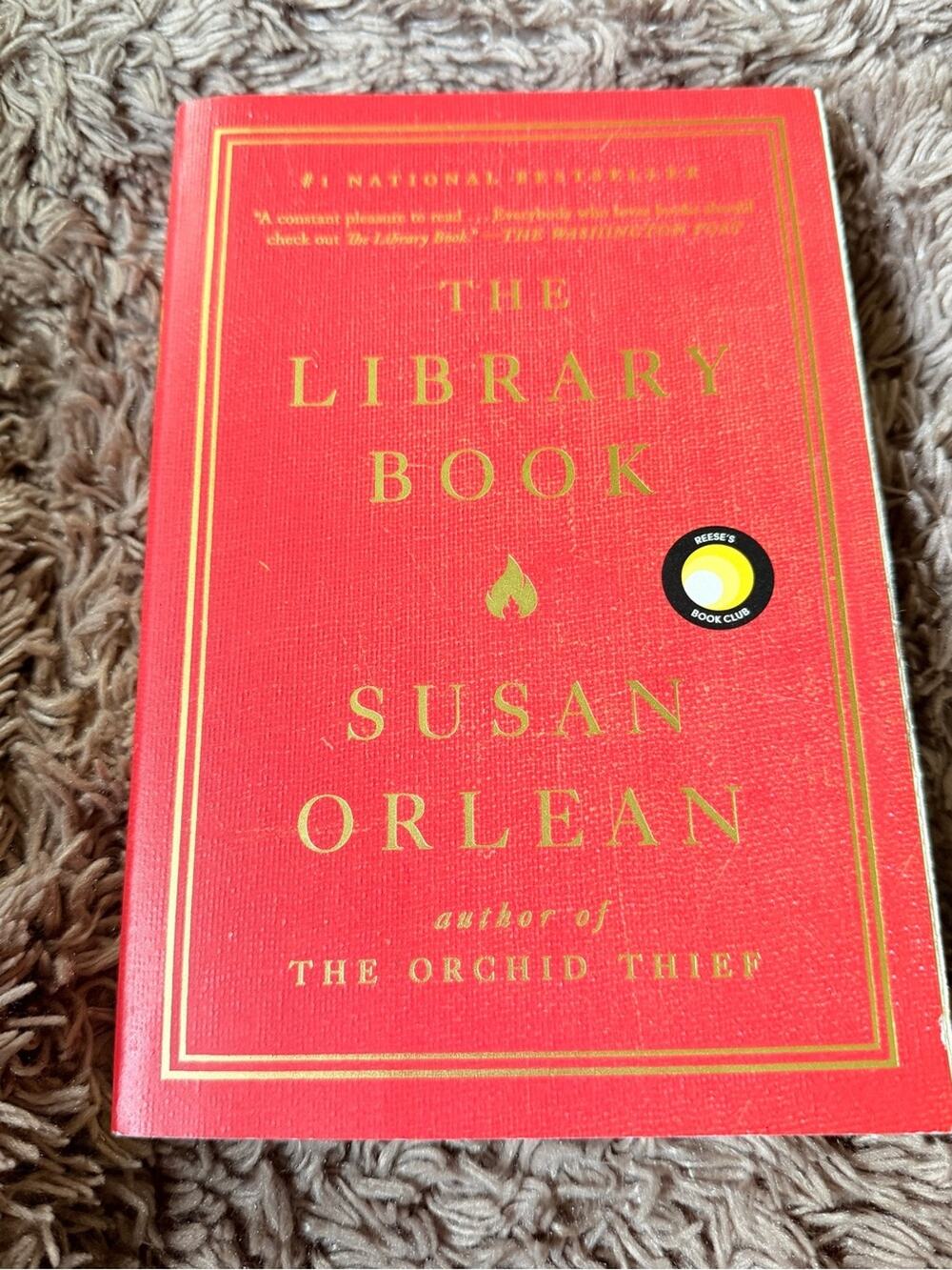 The Library Book by Susan Orlean - softcover book Reeses book club bestseller